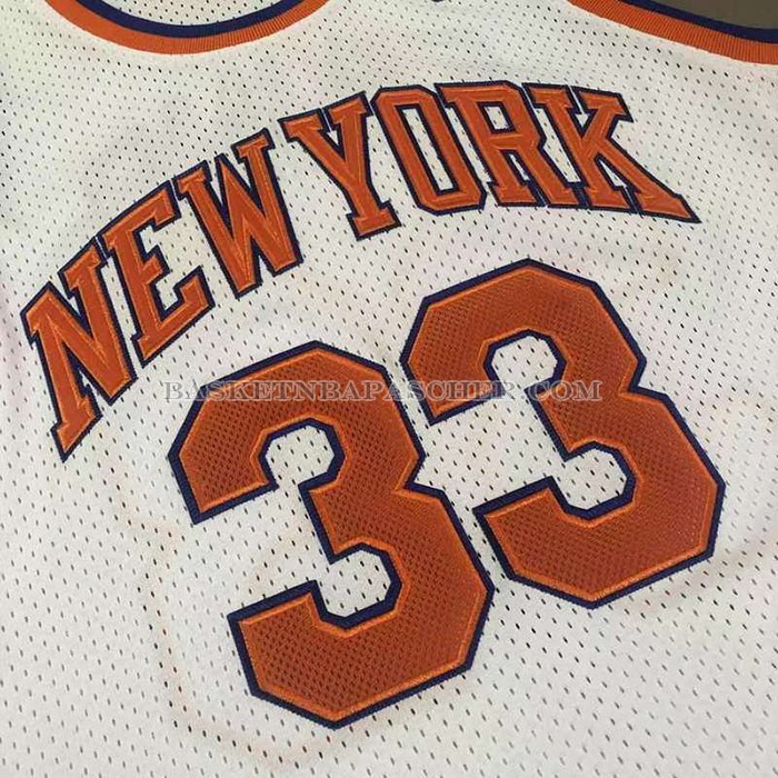 Maillot New York Knicks Patrick Ewing NO 33 Mitchell & Ness 1985-86 Blanc
